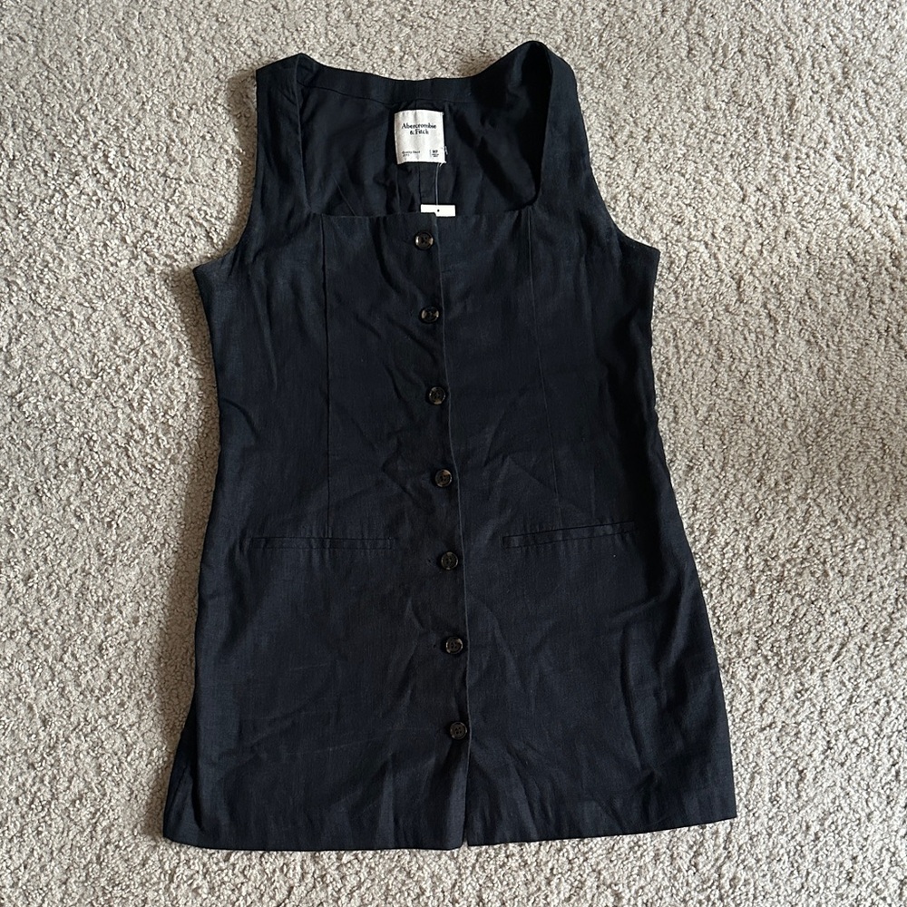 Abercrombie & Fitch Charcoal Sleeveless Dress